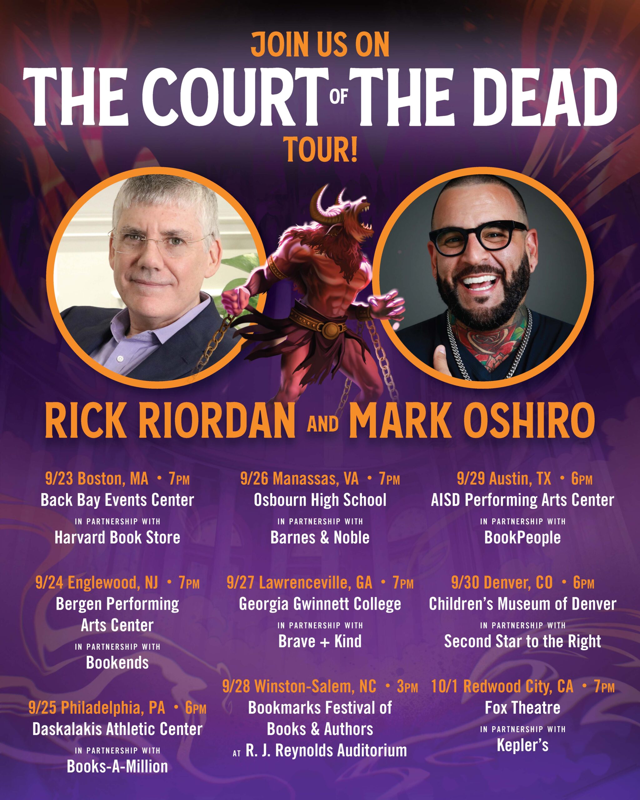 Join Rick Riordan and Mark Oshiro on Tour for The